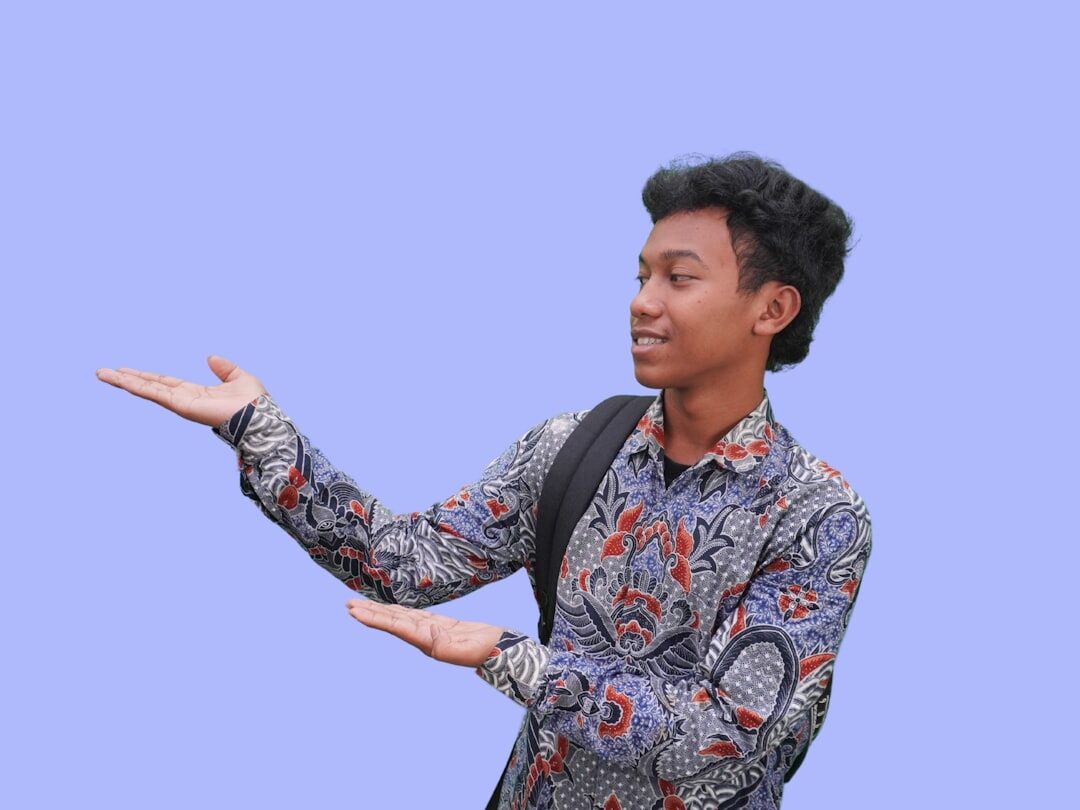 person using body language