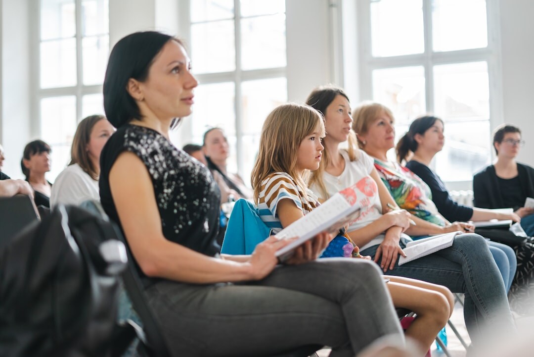 woman in personal development workshop